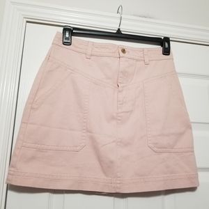 Banana Republic - NWT Twill Utility Mini Skirt, Blush Crush, Cotton - Sz. 6